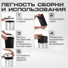 Ведро для мусора СЕНСОРНОЕ 12 л, нержавеющая сталь, зеркальная крышка, питание от 4-х батареек AA (не входят в комплект), LAIMA, 609327, SMB - 001
