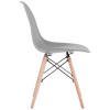 Стулья BRABIX "Eames CF-010", КОМПЛЕКТ 4 шт., пластик серый, опоры дерево/металл, 532632