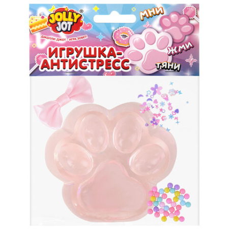 Игрушка-антистресс "ПРОЗРАЧНАЯ ЛАПКА", 7 см, дисплей, JOLLY JOT (ДЖОЛЛИ ДЖОТ), 665818