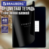 Тетрадь предметная BLACK MODE 48 л., пластиковая обложка, ГЕОГРАФИЯ, клетка, подсказ, BRAUBERG, 405518