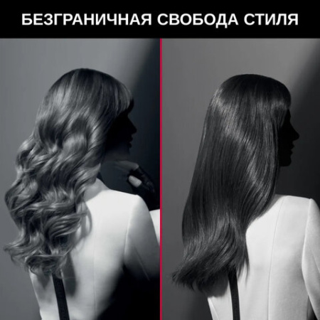 Мультистайлер для волос 3 в 1 ROWENTA Karl Lagerfeld CF451LF0, выпрямление/завивка, 170-200 °C, черный, 1830008551