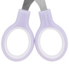 Ножницы BRAUBERG KIDS 130 мм, ручки лавандовые, закругленные лезвия с линейкой, 274061