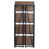 Стеллаж на металлокаркасе "BRABIX LOFT SH-001", 600х300х1250 мм, складной, цвет морёный дуб, 641228