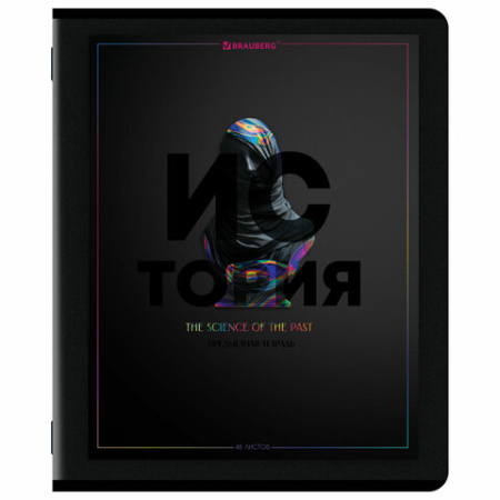 Тетради предметные, КОМПЛЕКТ 12 ПРЕДМЕТОВ, 48 л., матовая ламинация, лак, BRAUBERG "MAJESTIC BLACK", 405177