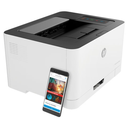 Принтер лазерный ЦВЕТНОЙ HP Color Laser 150nw А4, 18 стр./мин., 20000 стр./мес., Wi-Fi, сетевая карта, 4ZB95A