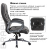 Кресло офисное BRABIX PREMIUM "Strong HD-009", НАГРУЗКА до 200 кг, экокожа черная, ткань серая, 531945