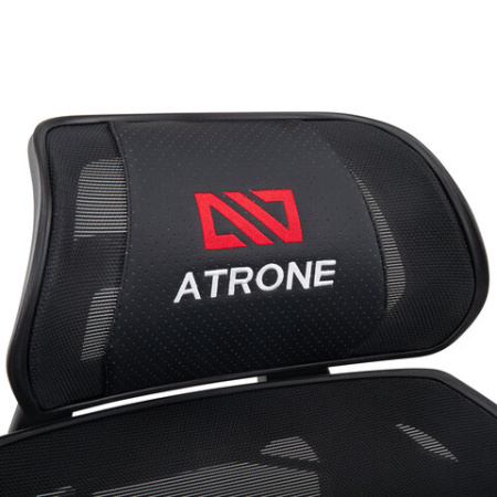 Кресло ATRONE (АТРОН) "Optimus ER-707", адаптивный механизм со слайдером, сетка, черный/красный, 532968