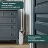 Совок для мусора КОМПЛЕКТ щетка + 2 рукоятки по 77 см металлические разборные, бело-серый, колорбокс, LAIMA, 608947