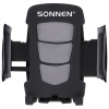Держатель для телефона в авто на стекло SONNEN, зажим 50-100 мм, вращение 360°, 354921