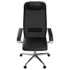 Кресло офисное МЕТТА "ErgoLife" Comfort, хром, сиденье мягкое, ткань-сетка/экокожа, черное
