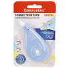 Корректирующая лента BRAUBERG PASTEL 5 мм х 12 м, вращающийся наконечник 90°, механизм перемотки, корпус голубой, блистер, 272488
