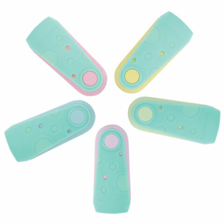 Ластик BRAUBERG "ULTRA PASTEL", 57х24х15 мм, пастельные цвета ассорти, бирюзовый пластиковый держатель, 272688