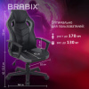 Кресло компьютерное BRABIX "Fighter GM-008", экокожа, черное/серое, 532507