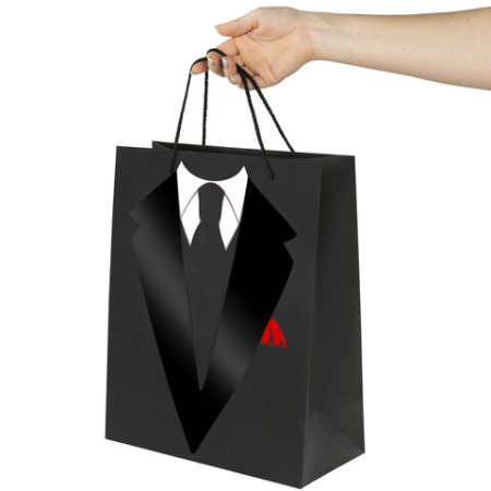Пакет подарочный (1 штука) 26x13x32 см, ЗОЛОТАЯ СКАЗКА "Especially For Men", выборочный лак, 608244