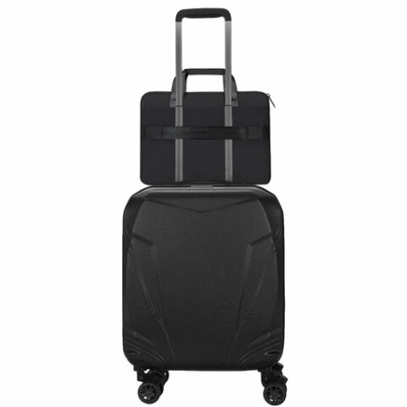 Сумка портфель HEIKKI ULTRA (ХЕЙКИ) с отделением для ноутбука 15,6", Total black, черная, 28х39х3 см, 272609