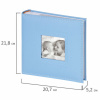 Фотоальбом BRAUBERG "Cute Baby" на 200 фото 10х15 см, под кожу, бумажные страницы, бокс, синий, 391142