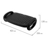 Подставка для ног BRABIX Ultra 3 35,5х25,5 см, возможность качания, 2 уровня высоты, 533038