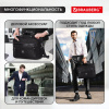 Сумка портфель BRAUBERG CARBON с отделением для ноутбука 15-16", 2 отделения, черная, 31х41х13 см, 240509