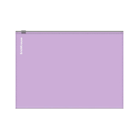 Папка-конверт на молнии ERICH KRAUSE "Matt Pastel Bloom" А5+ (250х180 мм), ассорти, 0,18 мм, 61170