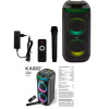 Колонка напольная KAIGO (КАЙГО) GE-P28A + микрофон и пульт В ПОДАРОК, 80 Вт, EQ, Bluetooth, USB, micro SD, AUX, LED, TWS, FM, 514227